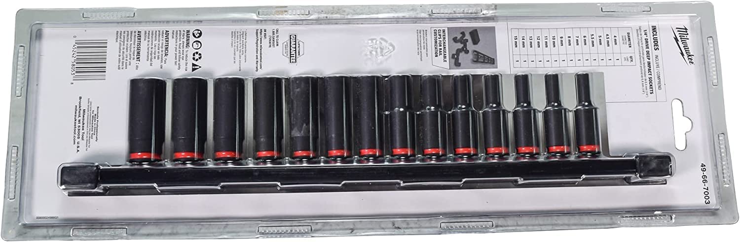 Foto 5 | Juego De Enchufes Milwaukee Shockwave Impact Duty 1/4 Pulgadas, 14 Piezas - Venta Internacional.