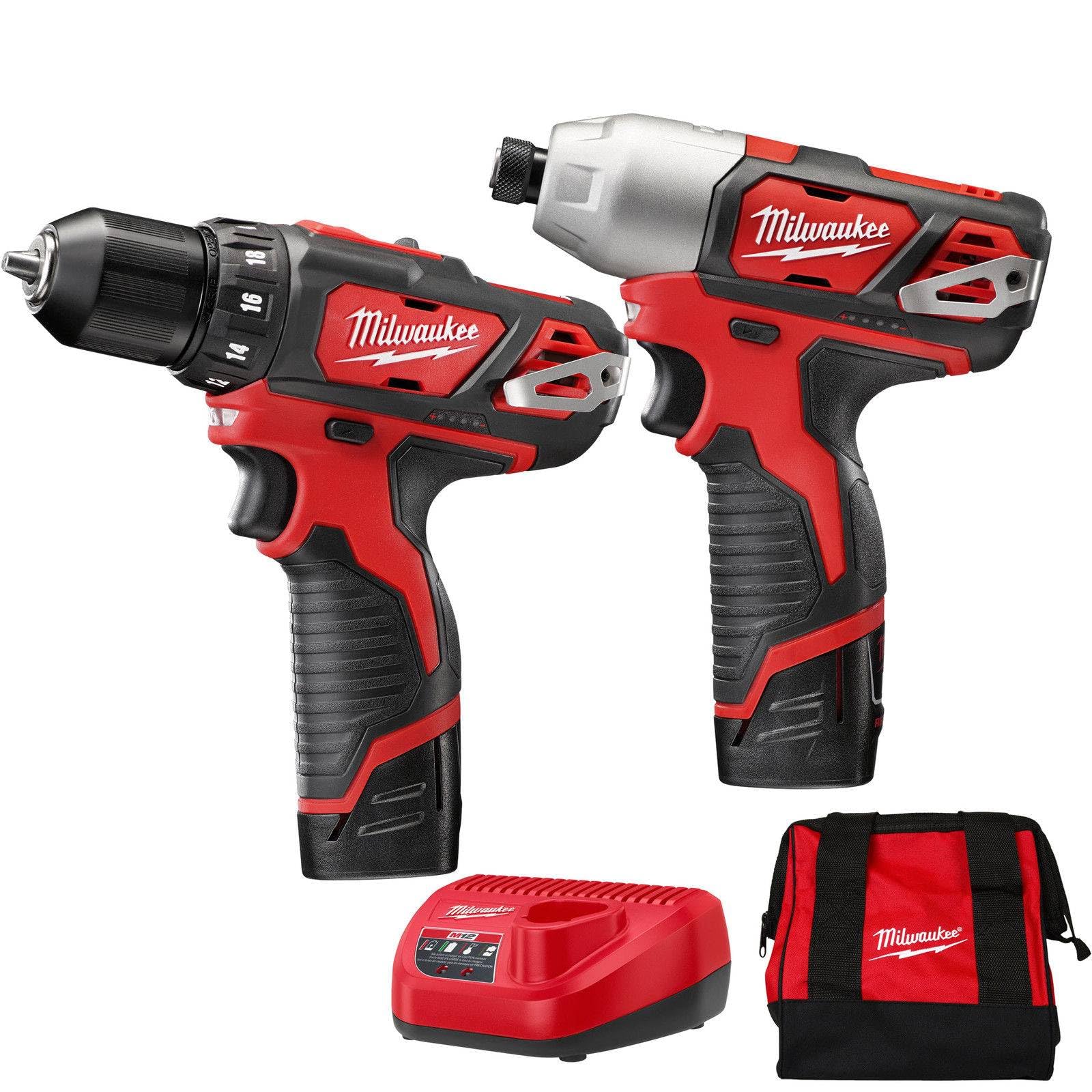 Kit Combinado Milwaukee M12 Drill/impact 2494-22 12 V Con 2 Varas - Venta Internacional.