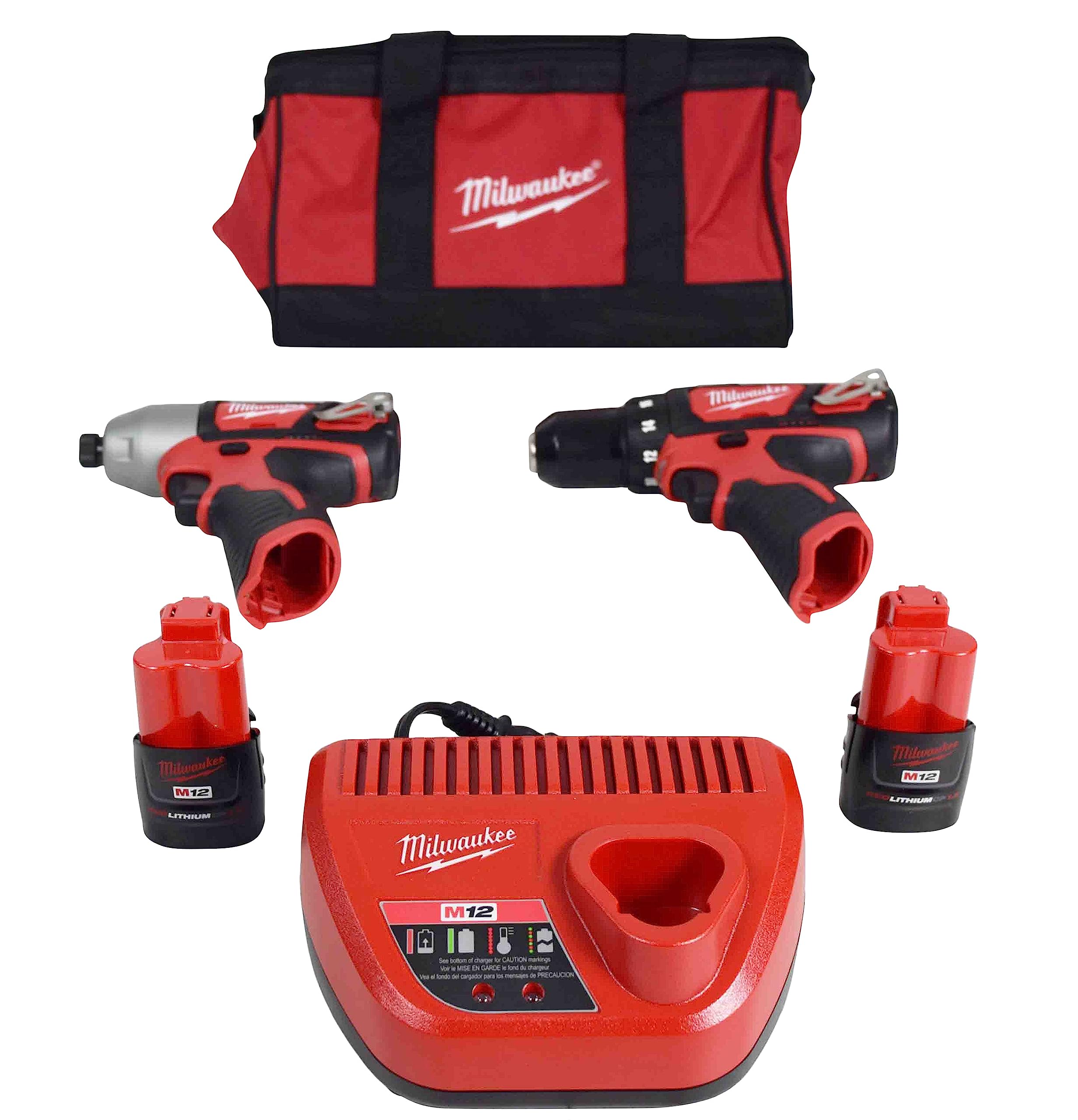 Foto 3 pulgar | Kit Combinado Milwaukee M12 Drill/impact 2494-22 12 V Con 2 Varas - Venta Internacional.