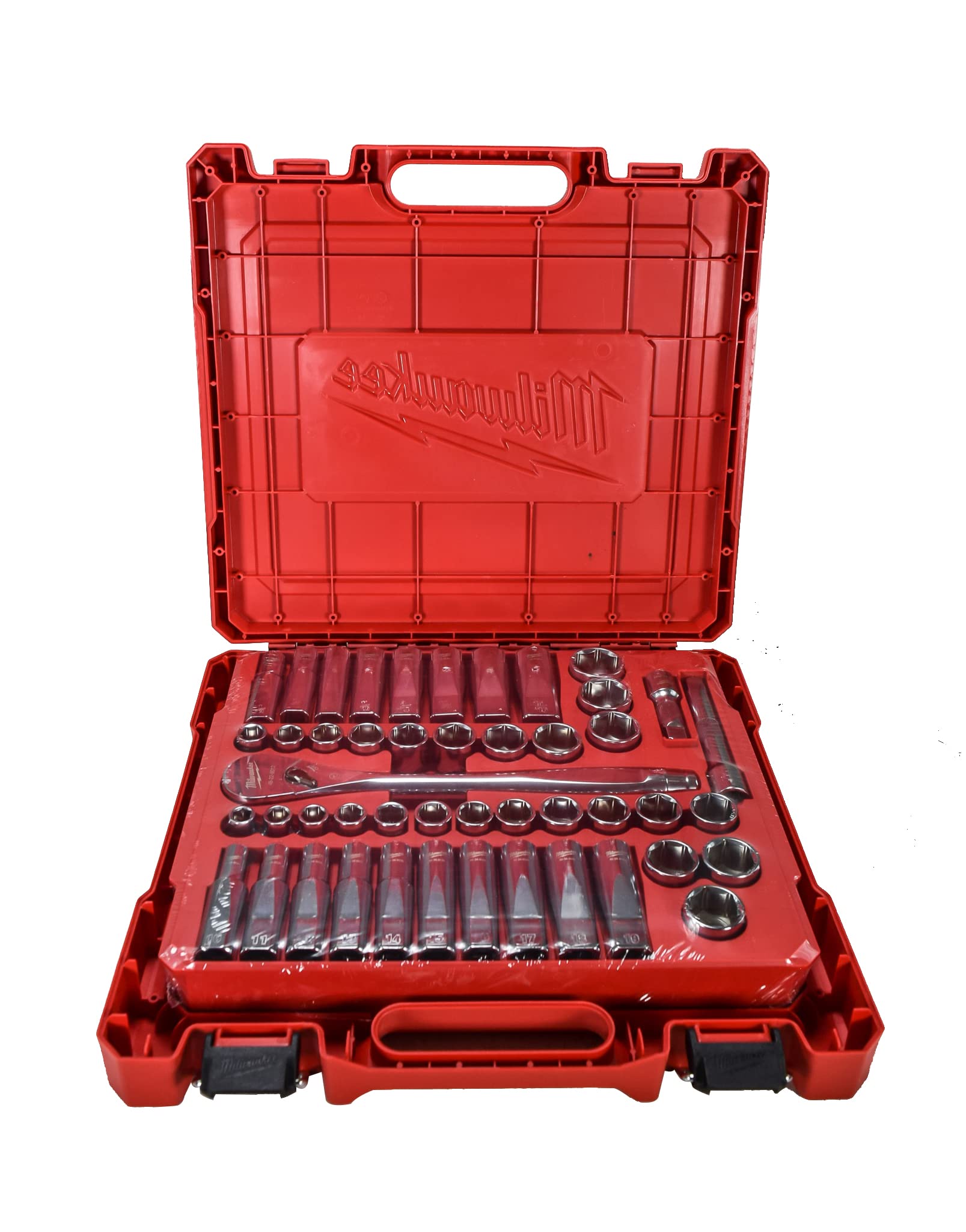 Juego De Herramientas Milwaukee 48-22-9010, 47 Piezas, Trinquete Con Accionamiento De 1/2 Pulgada - Venta Internacional.