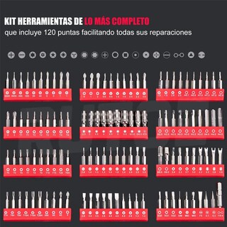 Foto 3 | Kit De Desarmadores Juego De Destornillador Laptop Celular Eo Safe Imports Esi-18819 Rojo