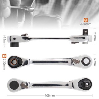 Foto 6 | Llave Combinada Syz-inems Mini Herramienta De Trinquete De 1/4 Pulgadas - Venta Internacional.
