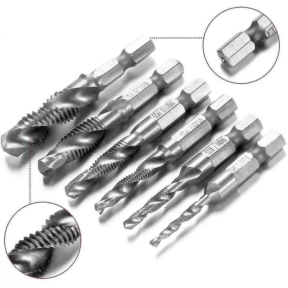 Foto 4 pulgar | Juego De Brocas Para Destornillador Huoguo, 6 Unidades, Para Grifos Avellanados Hss - Venta Internacional.