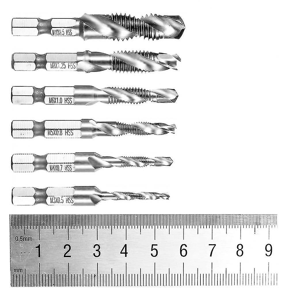 Foto 5 pulgar | Juego De Brocas Para Destornillador Huoguo, 6 Unidades, Para Grifos Avellanados Hss - Venta Internacional.