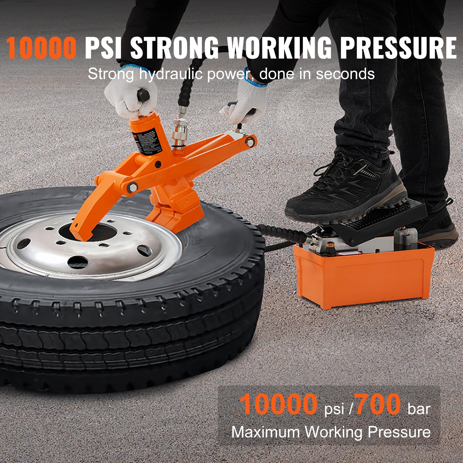 Foto 3 | Rompebolas Hidráulico Vevor 10000 Psi Con Bomba De Pie De Metal - Venta Internacional.