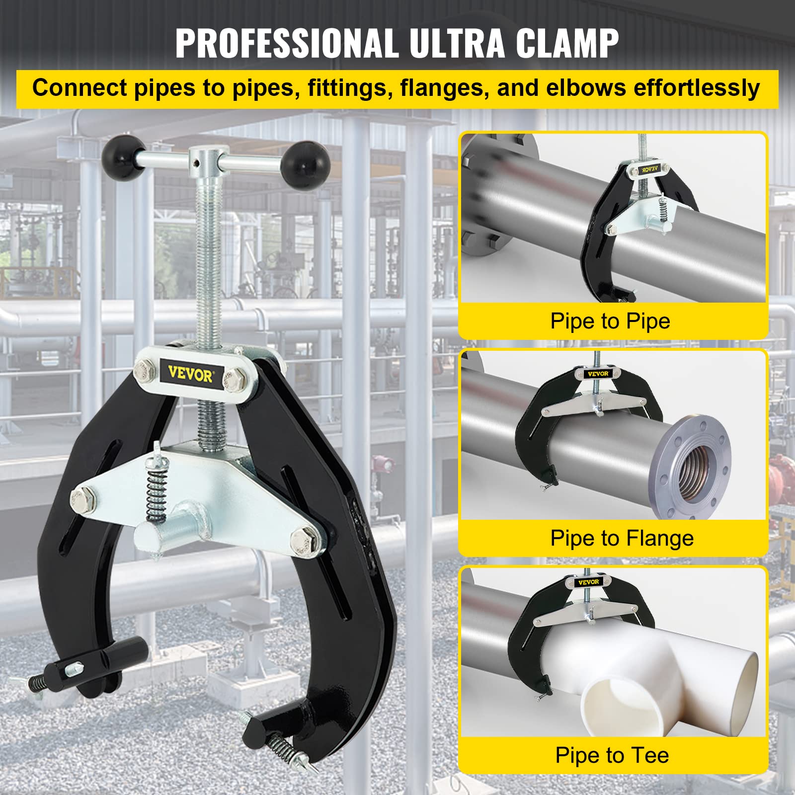 Foto 2 | Abrazadera De Tubo Vevor High Strength Ultra De 5,1 A 15,2 Cm De Acero - Venta Internacional.