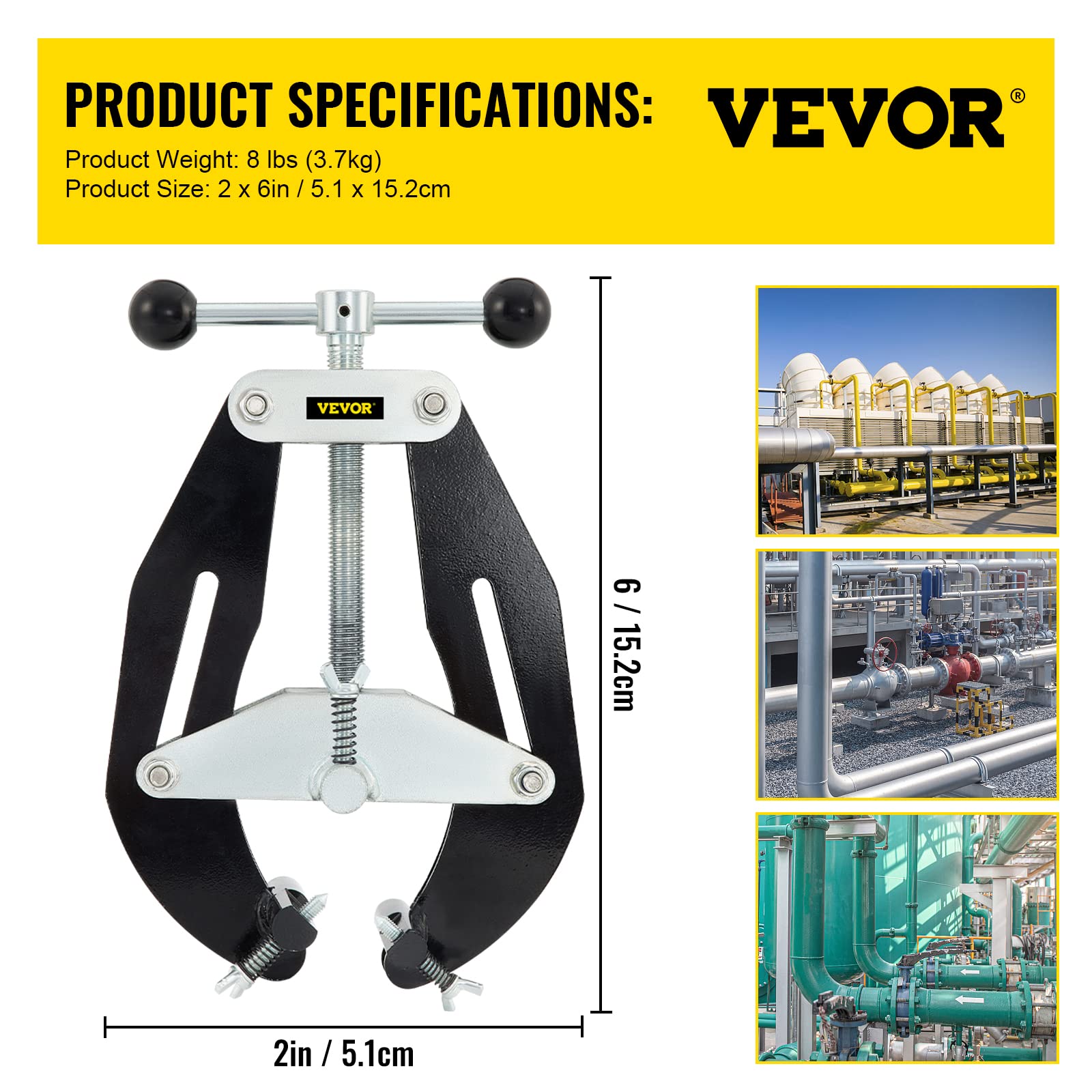Foto 7 | Abrazadera De Tubo Vevor High Strength Ultra De 5,1 A 15,2 Cm De Acero - Venta Internacional.