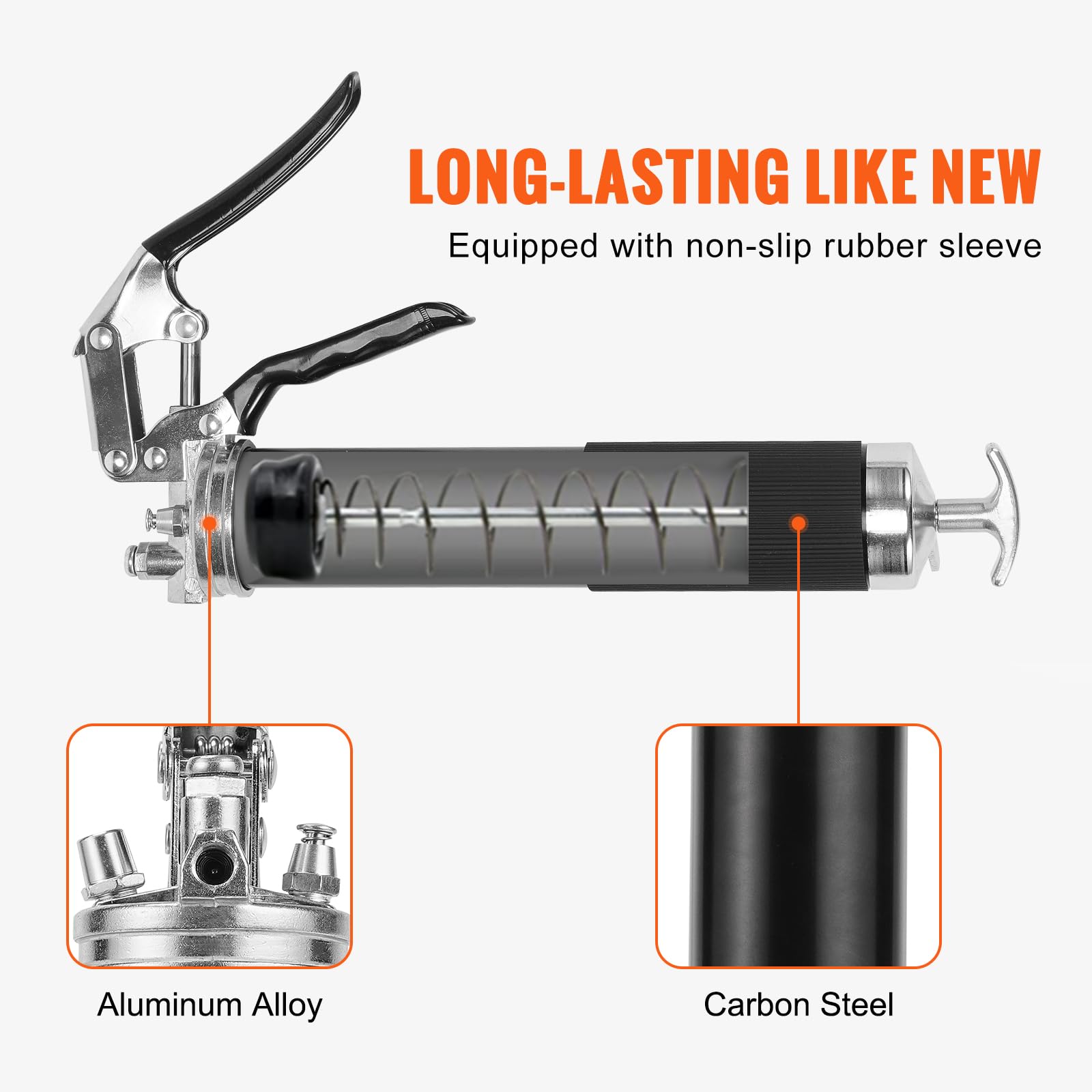 Foto 4 pulgar | Grease Gun Vevor 6000 Psi, Empuñadura De Pistola De Alta Resistencia, 400 Ml - Venta Internacional.
