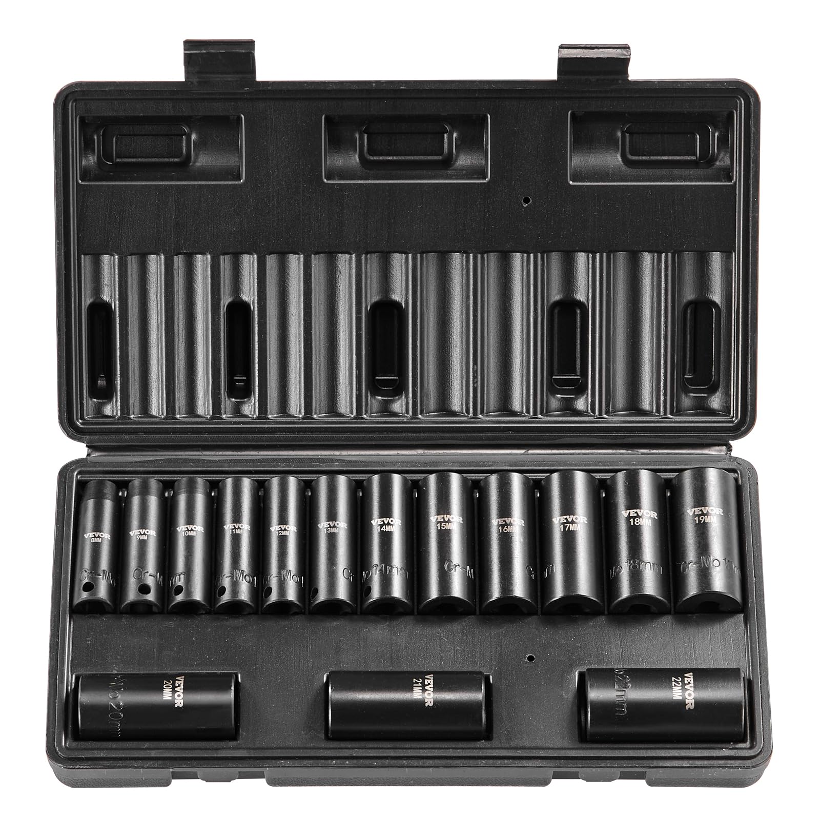 Foto 2 pulgar | Juego De Enchufes De Impacto Vevor 3/8 Drive, 15 Piezas Métricas, 8-22 Mm - Venta Internacional.