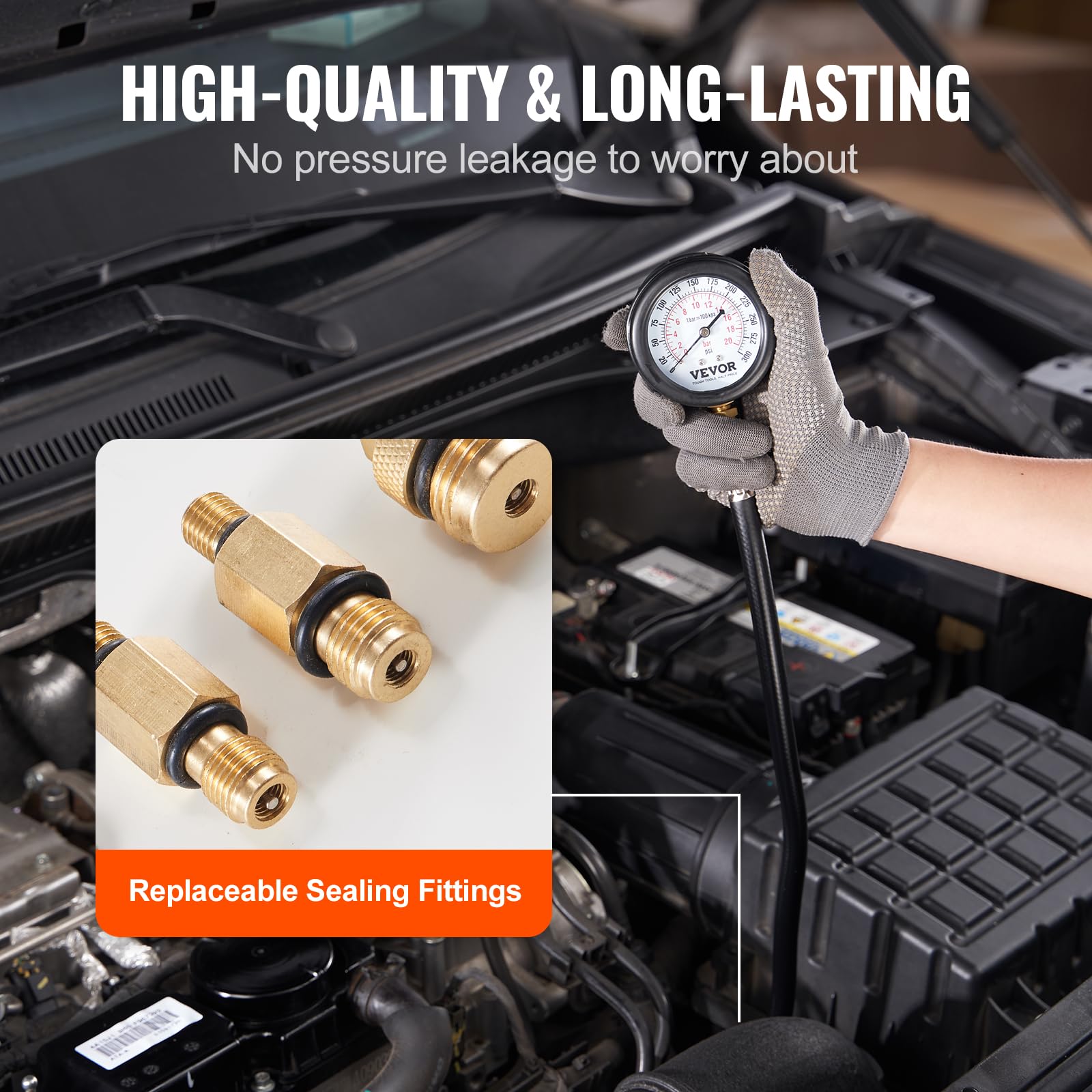 Foto 5 | Kit Adaptador De Comprobador De Compresión Vevor Para Cilindro De Motor - Venta Internacional.
