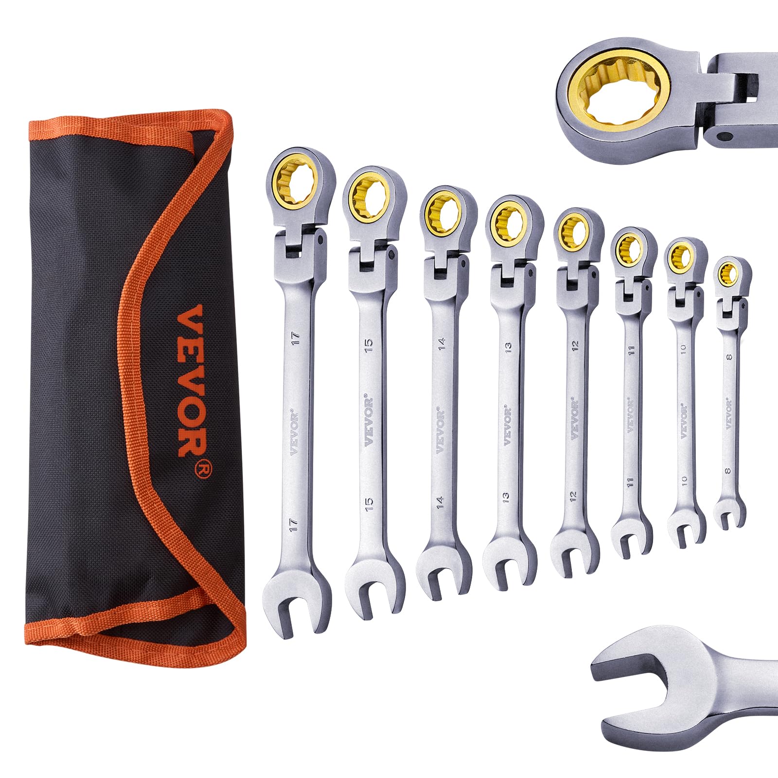 Foto 1 | Juego De Llaves Vevor Flex-head Ratcheting De 8 Piezas Sae 5/16 A 3/ - Venta Internacional.