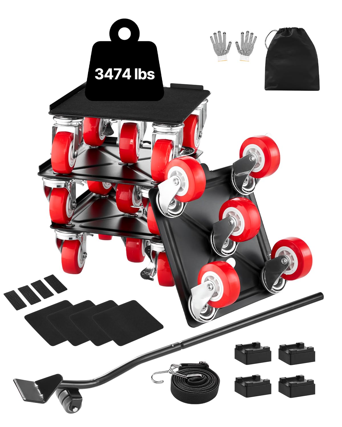 Foto 1 | Furniture Dolly Vevor, Carga Máxima De 1575 Kg Con 5 Ruedas - Venta Internacional.