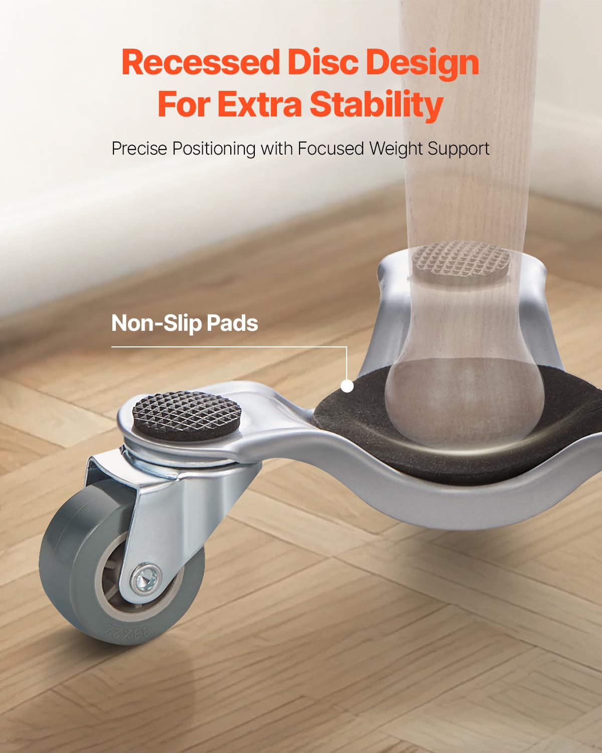 Foto 4 pulgar | Furniture Dolly Vevor, Paquete De 4 Unidades, 6 Pulgadas, Acero Tri-dolly, 440 Libras - Venta Internacional.