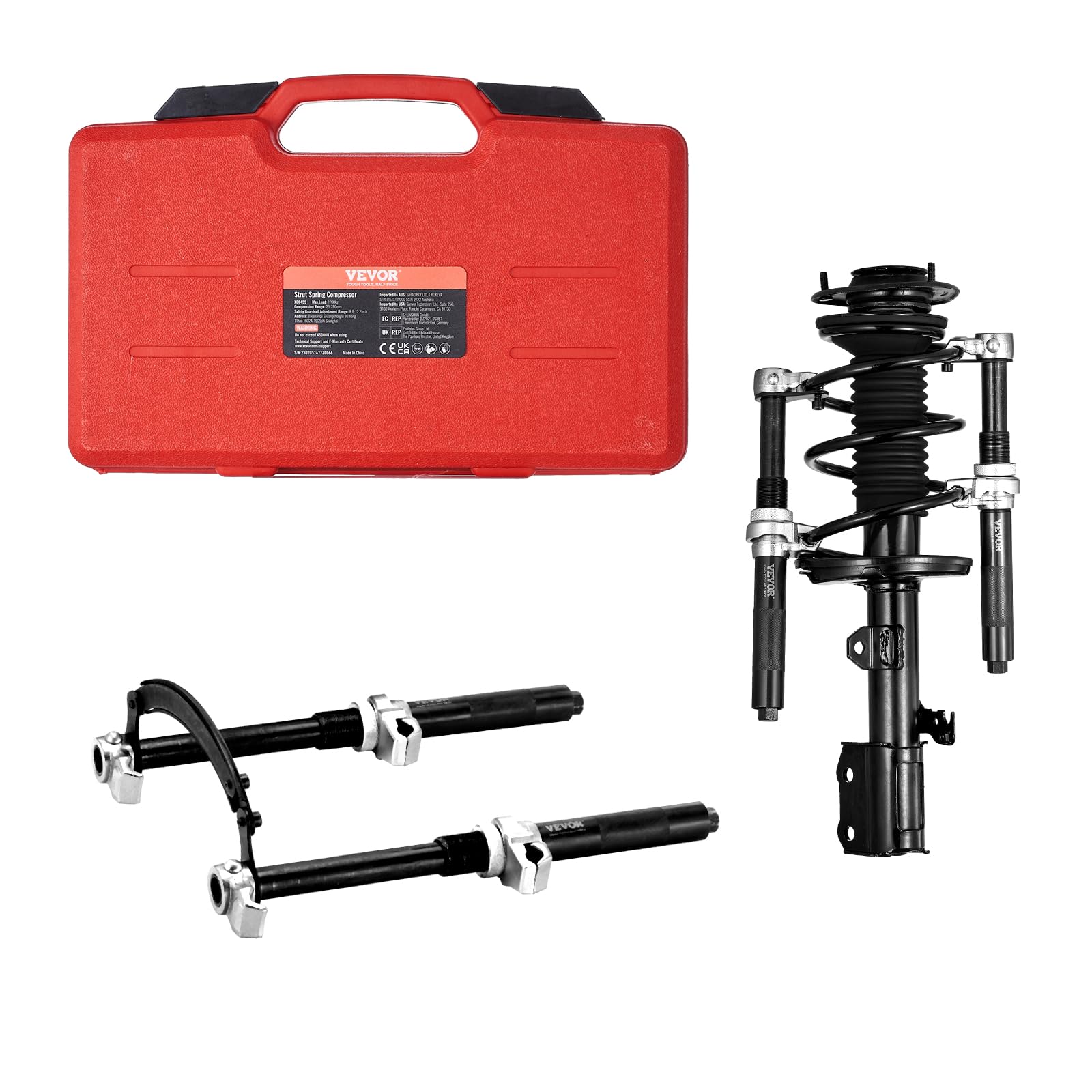 Foto 2 pulgar | Herramienta Compresora De Muelles Helicoidales Vevor 1200 Kg Macpherson Strut X2 - Venta Internacional.