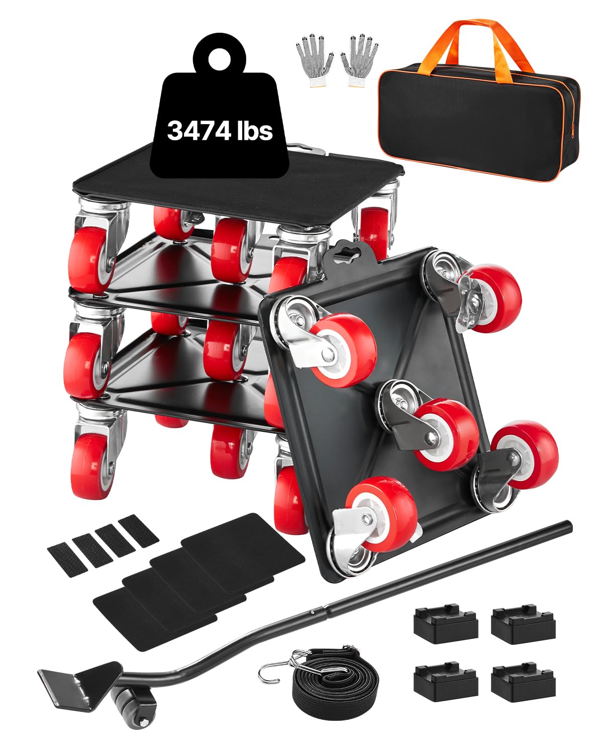 Foto 1 | Furniture Dolly Vevor, Carga Máxima De 1575 Kg Con 5 Ruedas - Venta Internacional.