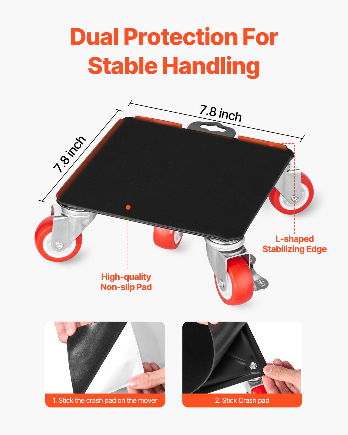Foto 4 pulgar | Furniture Dolly Vevor, Carga Máxima De 1575 Kg Con 5 Ruedas - Venta Internacional.
