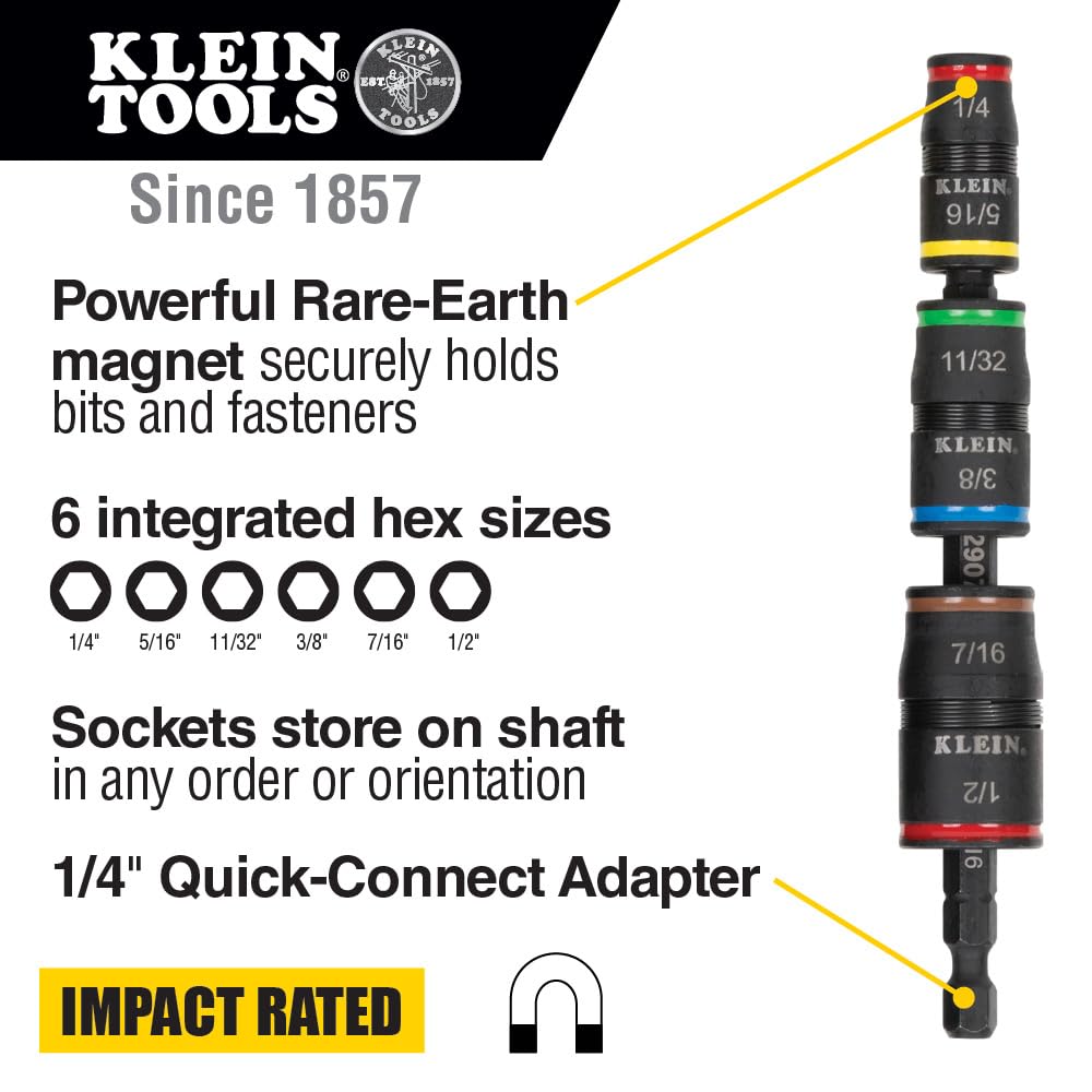 Foto 3 pulgar | Impact Driver Klein Tools 32907 Con Juego De Enchufes Sae 7 En 1 - Venta Internacional.