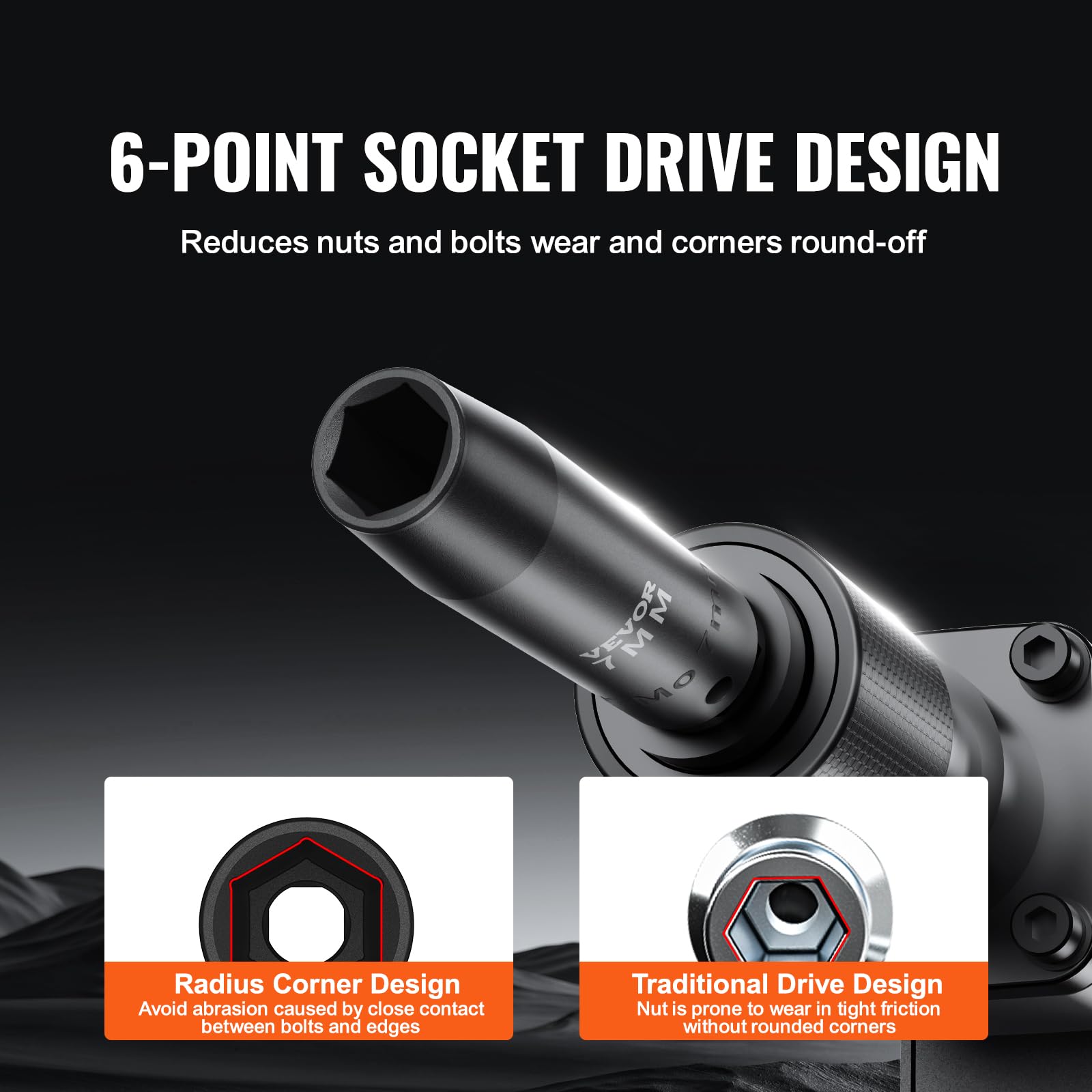 Foto 5 pulgar | Juego De Enchufes Vevor 1/2 Drive Impact, 65 Piezas, Sae 10-32 Mm, Con Funda - Venta Internacional.