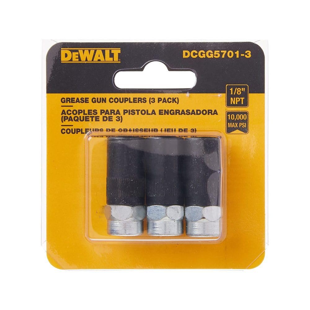 Foto 6 pulgar | Acoplador De Pistola Engrasadora Dewalt Heavy Duty Npt De 1/8 Pulgadas, Paquete De 3 - Venta Internacional.