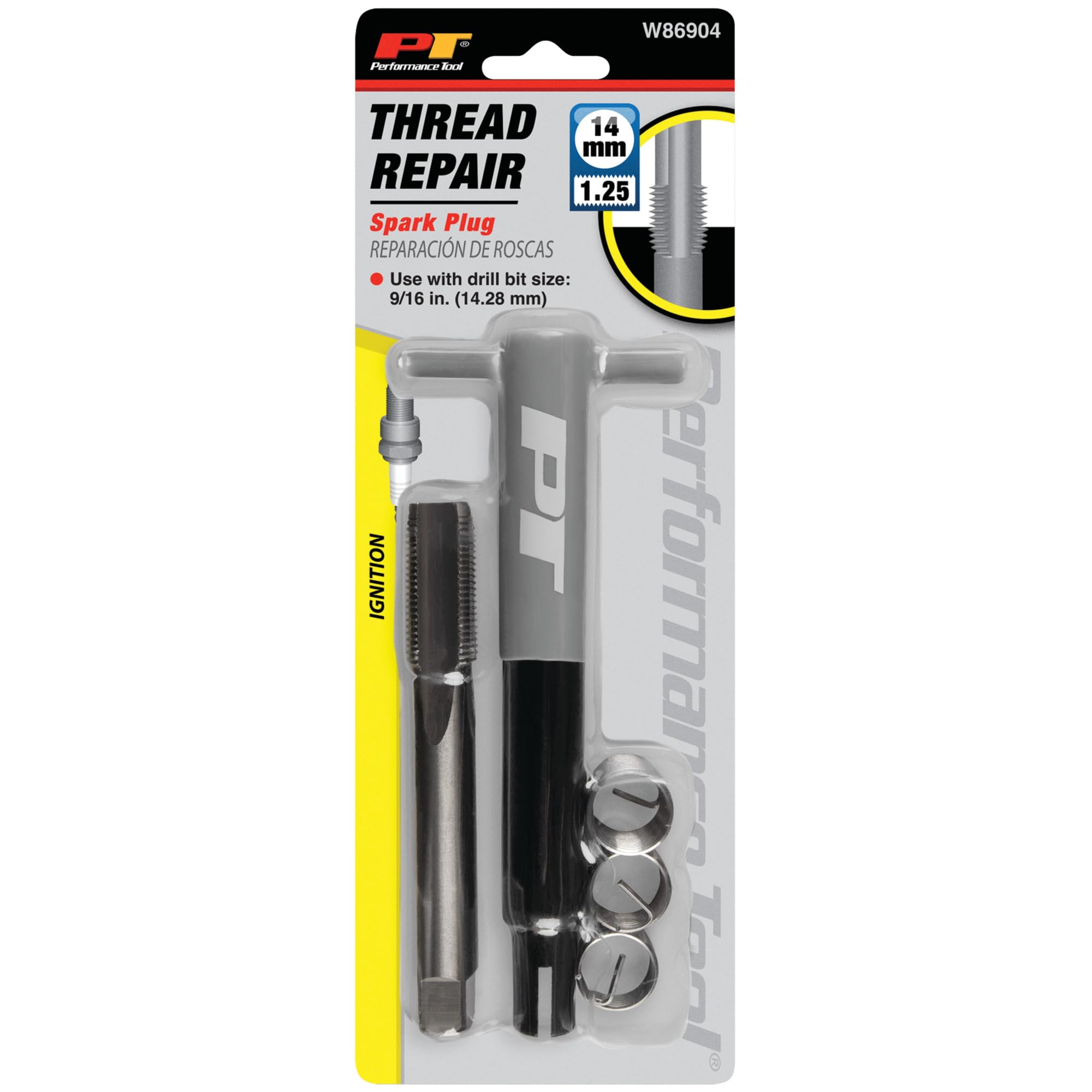 Foto 8 pulgar | Kit De Reparación De Roscas Performance Tool W86904 M14-1.25 - Venta Internacional.