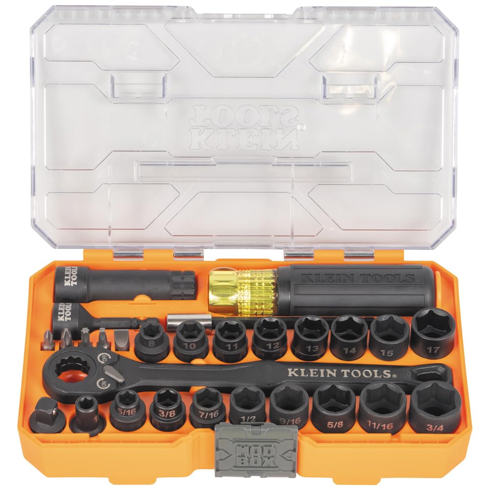 Foto 1 | Juego De Enchufes Klein Tools Knect Essential, 28 Piezas, 3/8 Pulgadas, Dr - Venta Internacional.