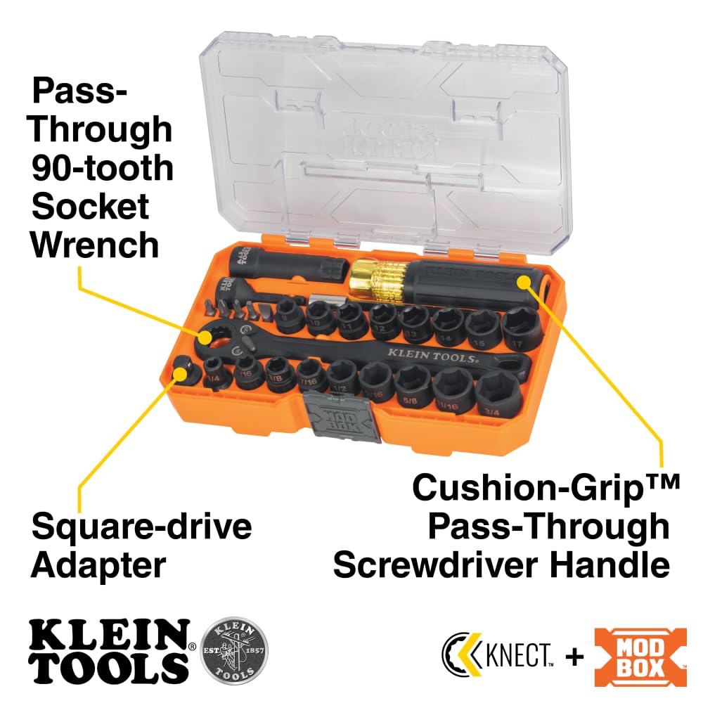Foto 3 pulgar | Juego De Enchufes Klein Tools Knect Essential, 28 Piezas, 3/8 Pulgadas, Dr - Venta Internacional.