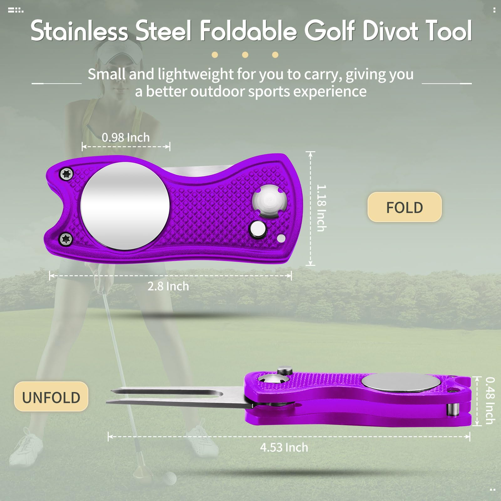 Foto 3 pulgar | Herramienta De Reparación Golf Divot Skylety Metal Con Marcador De Bolas, 4 Unidades - Venta Internacional.