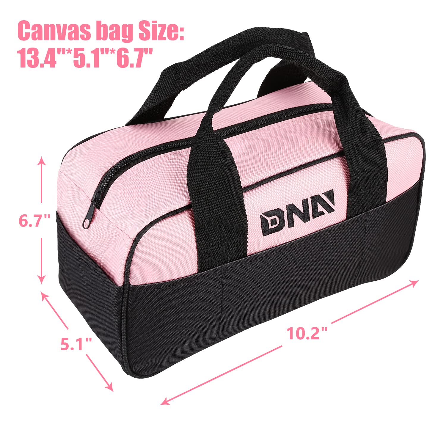 Foto 3 pulgar | Juego De Herramientas Dna Motoring De 7 Piezas Rosa Con Bolsa De Lona Para Bricolaje - Venta Internacional.
