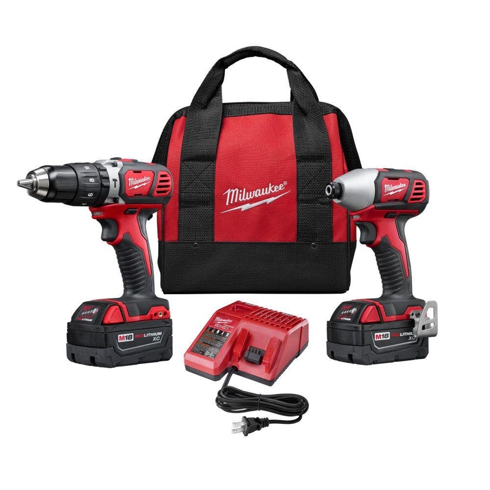 Foto 2 pulgar | Kit Combinado Milwaukee M18 18, 18 V, Perforador De Impacto, Inalámbrico - Venta Internacional.