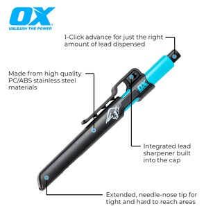 Foto 2 | Lápiz De Carpintero Ox Tools Pro Tuff Carbon Con Accesorios - Venta Internacional.