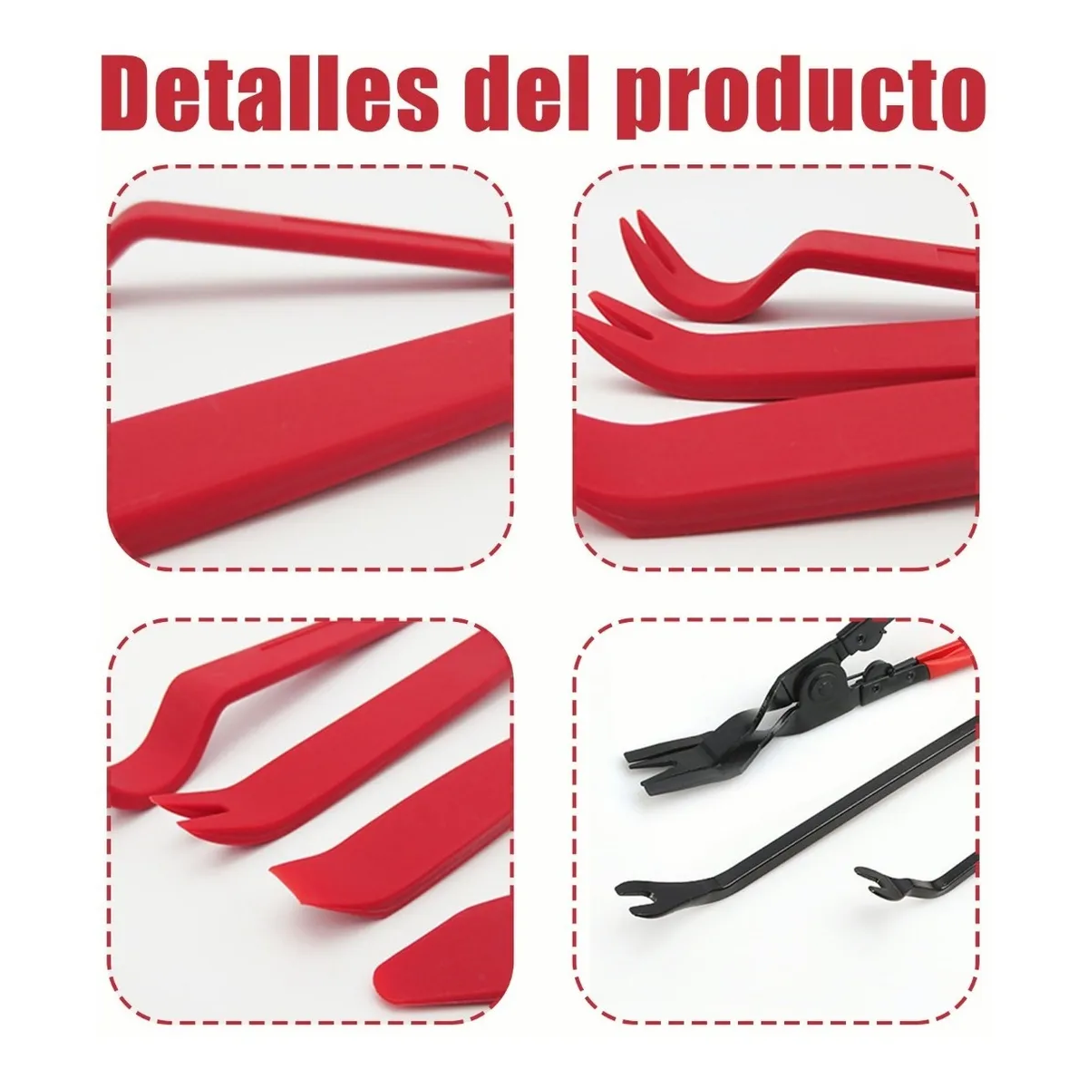 Foto 2 | Herramientas Plasticas Kit 19pc Quita Grapas Molduras Vistas Lab.g Rojo