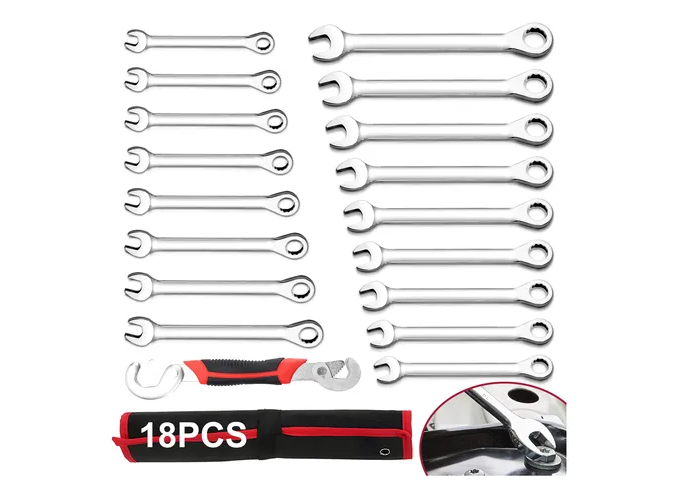 Foto 2 pulgar | Kit De Herramientas Mecánicas Xtellar De 18 Piezas Con Llaves De Matraca 6-24mm + Bolsa De Transporte