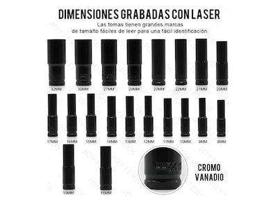 Foto 2 | Xtellar Juego De Llaves Para Vaso Profesional De 20 Piezas Herramientas Mecánicas Aspiracionales