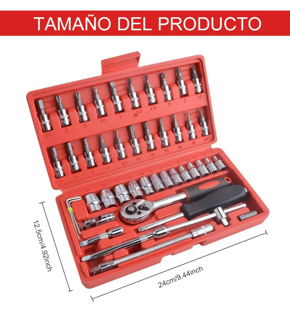 Foto 5 pulgar | Kit De Herramientas Mecánicas Xtellar  Autocle De Alta Calidad Y 46 Piezas Versátiles