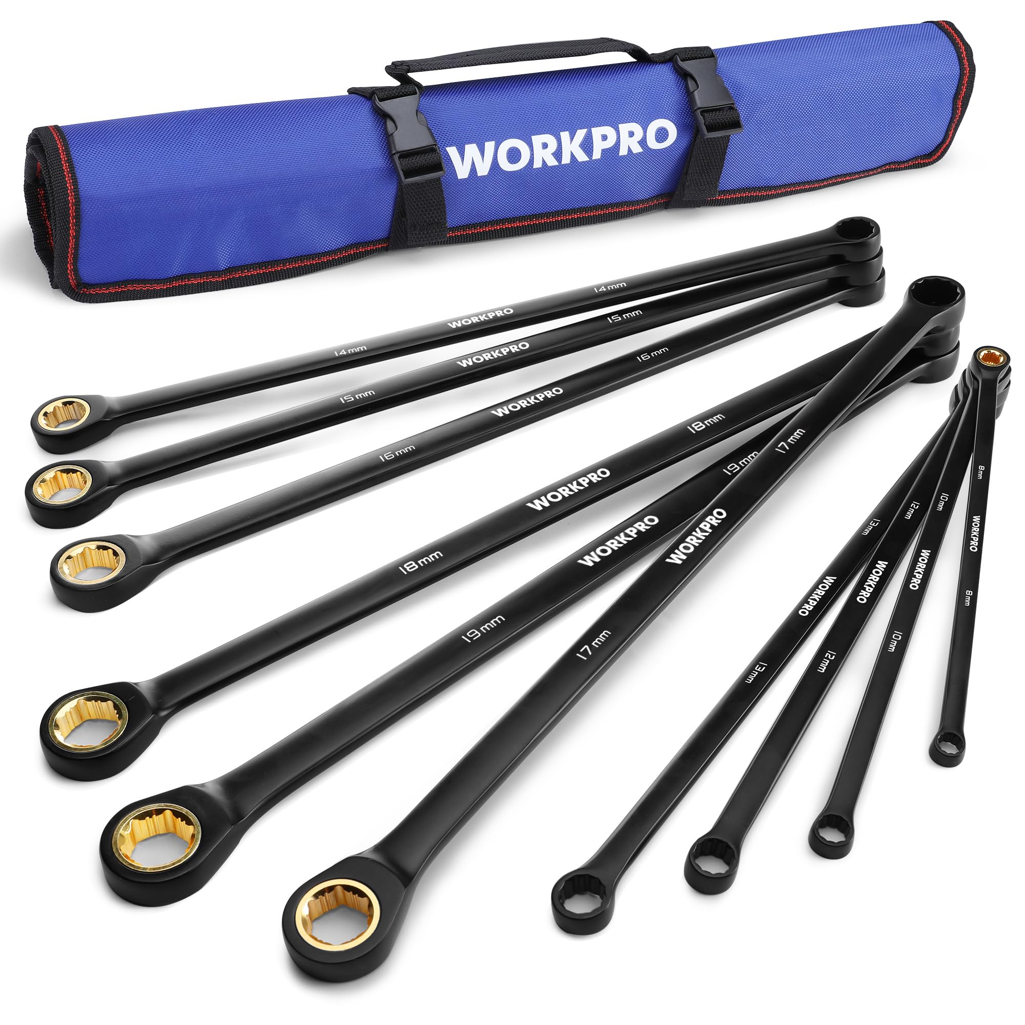 Foto 2 pulgar | Juego De Llaves De Trinquete Workpro Extralargas  10 Piezas  8-19 Mm - Venta Internacional.