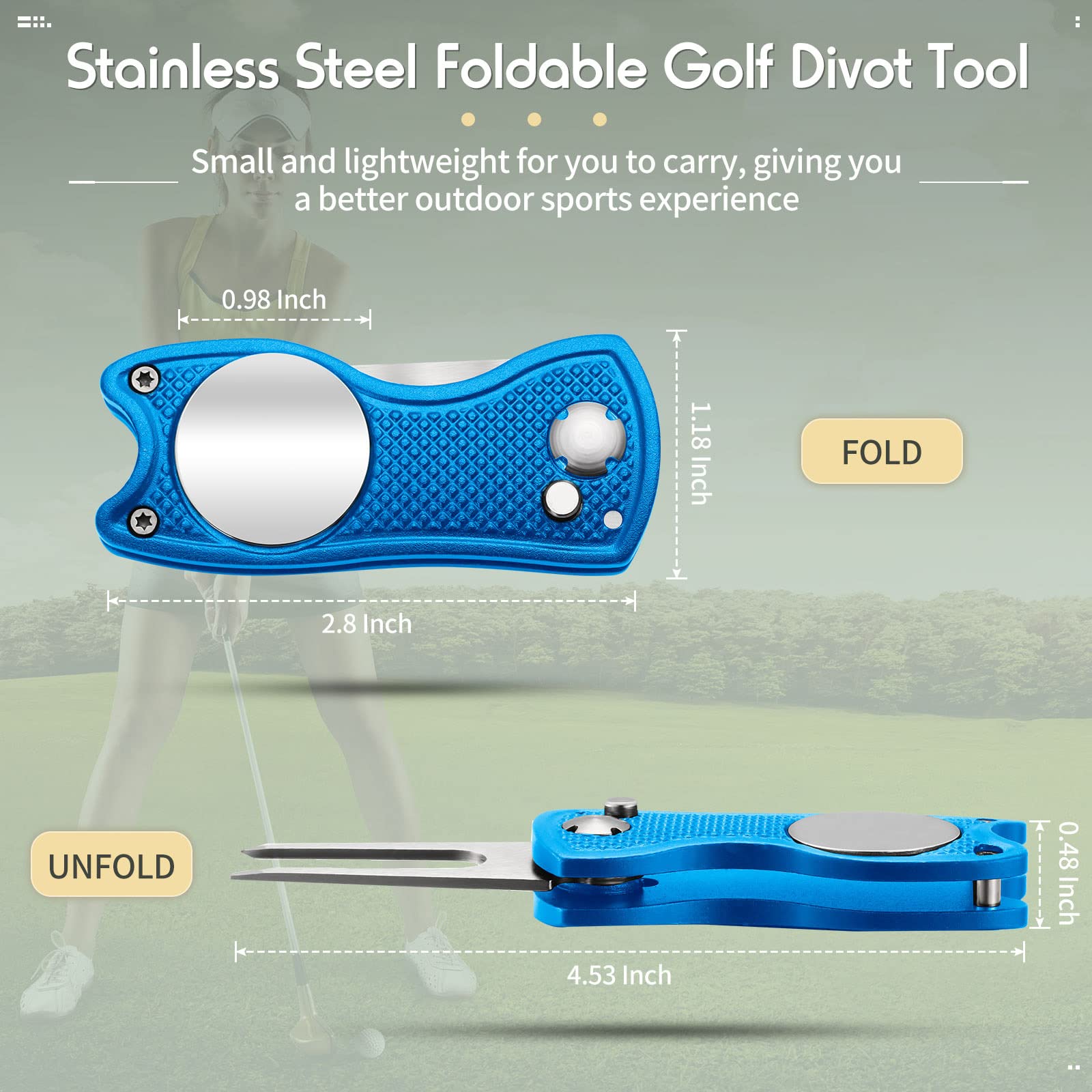 Foto 3 pulgar | Herramienta De Reparación Golf Divot Skylety Metal Con Marcador De Bolas  4 Unidades - Venta Internacional.