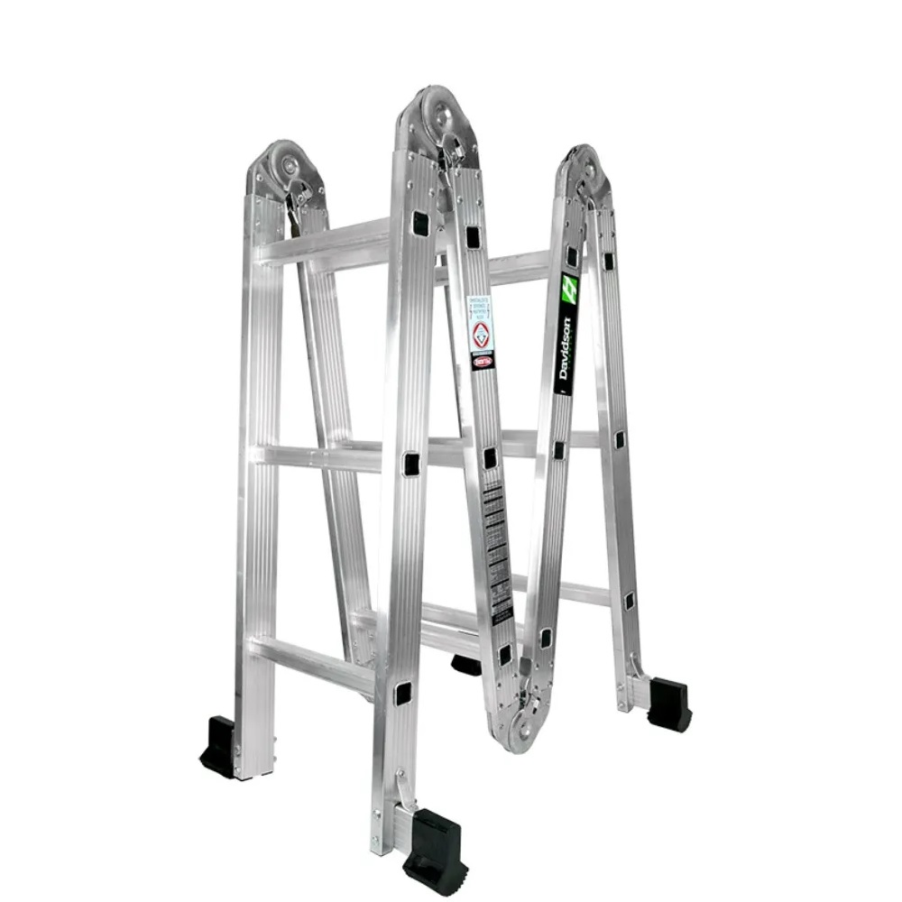 Escalera de Aluminio Multipropósito Davidson DAI D-2095-13 color Gris