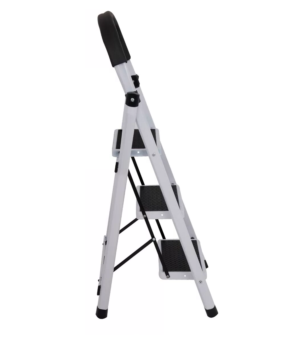 Foto 5 | Escalera De Aluminio Belug Telescopica 3 Escalones, Color Blanco