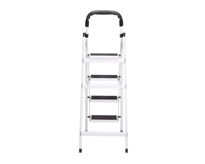 Foto 2 | Escalera Plegable Multifuncional Tubular 4 Peldaños Bluelander (blanca)