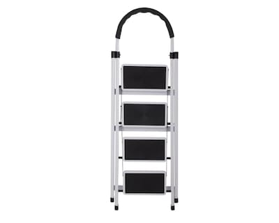 Foto 3 | Escalera Plegable Multifuncional Tubular 4 Peldaños Bluelander (blanca)