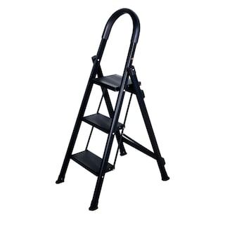 Foto 1 | Escalera Plegable Multifuncional Tubular 3 Peldaños Bluelander