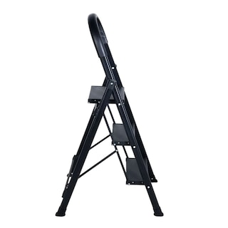 Foto 3 | Escalera Plegable Multifuncional Tubular 3 Peldaños Bluelander