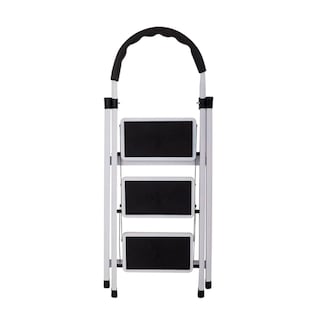 Foto 4 | Escalera Plegable Multifuncional Tubular 3 Peldaños Bluelander (blanca)