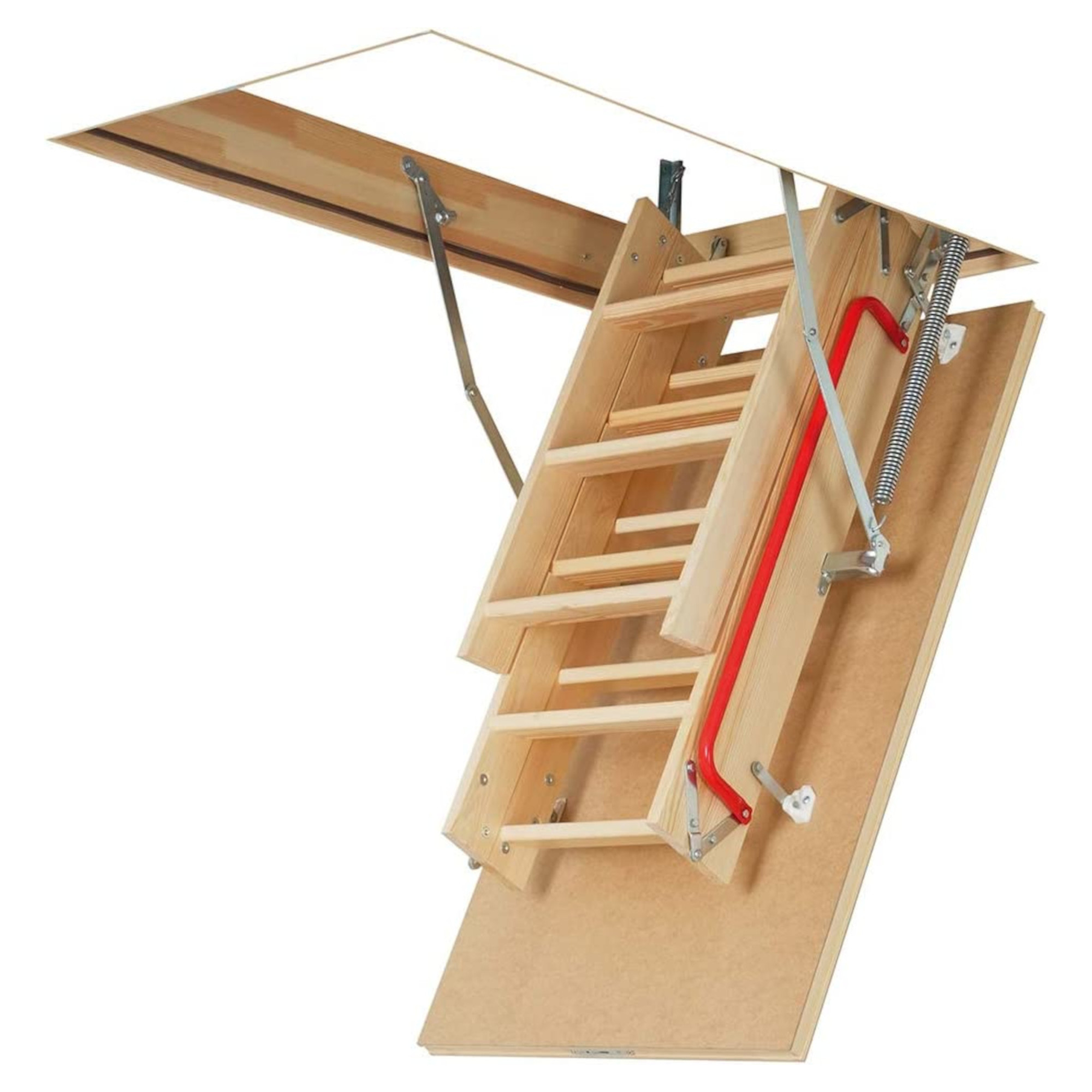 Foto 4 pulgar | Escalera Fakro de Ático Fabricada en Madera Estilo LWK Komfort Altura al Piso 305 CM Medidas del Hueco 70 CM X 130 CM