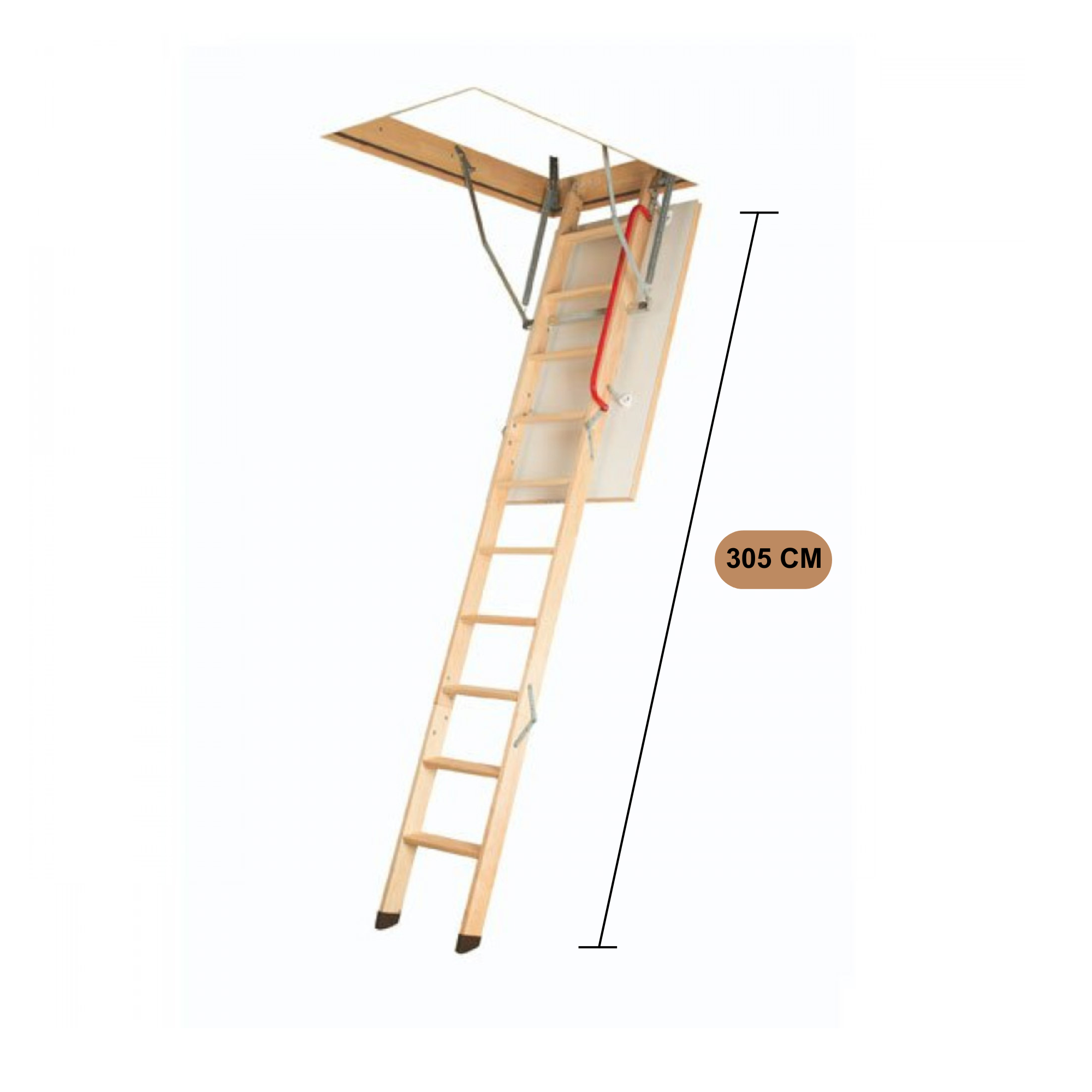 Foto 8 pulgar | Escalera Fakro de Ático Fabricada en Madera Estilo LWK Komfort Altura al Piso 305 CM Medidas del Hueco 70 CM X 130 CM