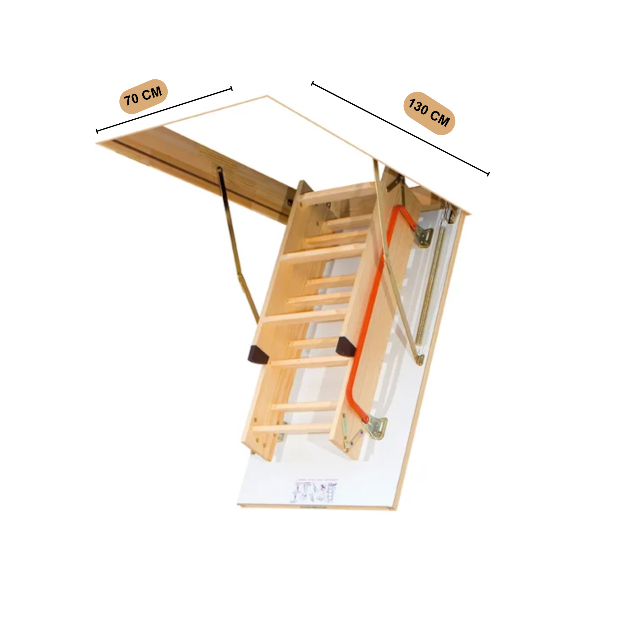 Foto 9 pulgar | Escalera Fakro de Ático Fabricada en Madera Estilo LWK Komfort Altura al Piso 305 CM Medidas del Hueco 70 CM X 130 CM