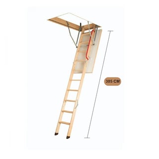 Foto 7 | Escalera de Ático Fakro Fabricada en Madera Estilo LWK Komfort Altura al Piso 305 CM Medidas del Hueco 60 X 130 CM