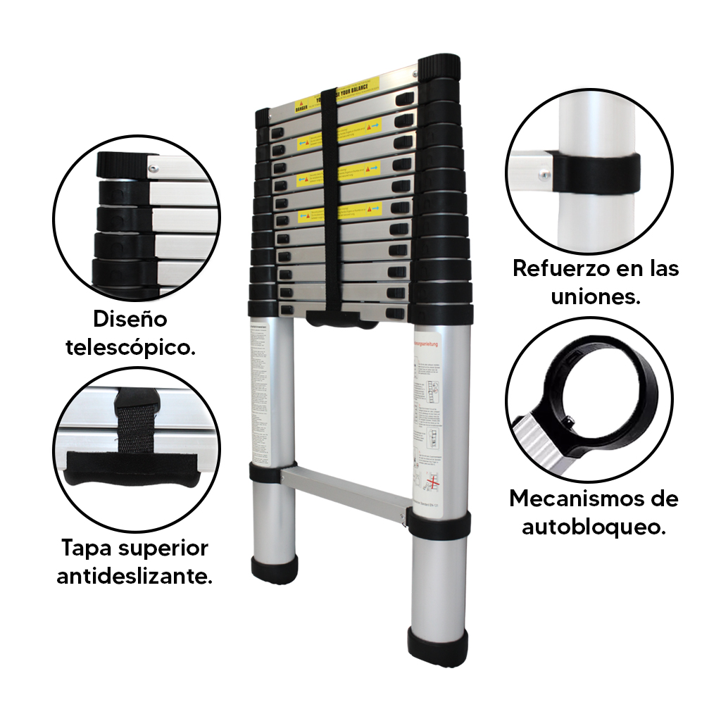 Foto 5 | Escalera Telescopica Kecompras de Aluminio