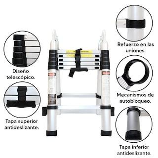 Foto 3 | Escalera Telescopica Kecompras de Aluminio