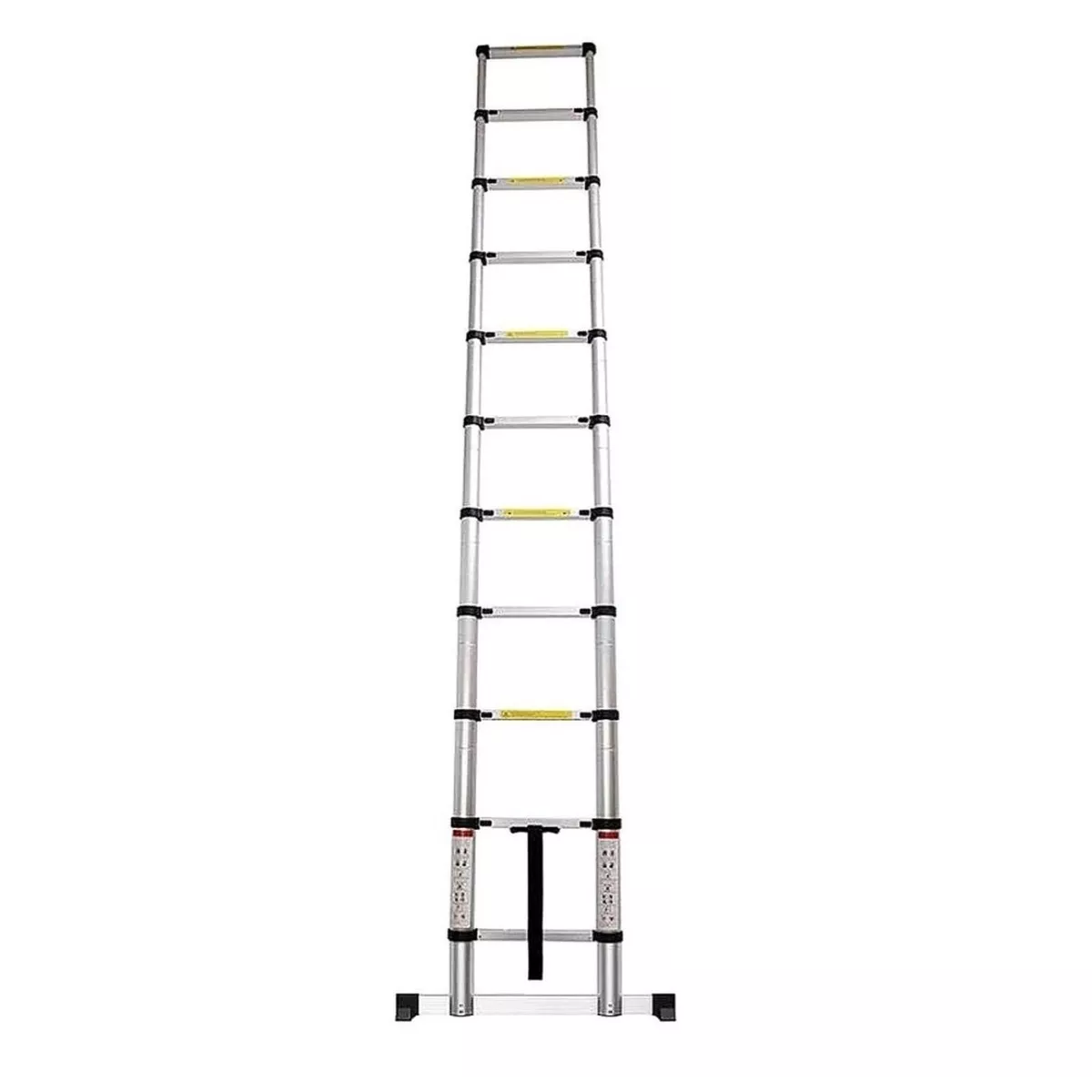 Escalera Telescópica 3.8 Metros Retractil  Eo Safe Imports Esi-10793 Plata